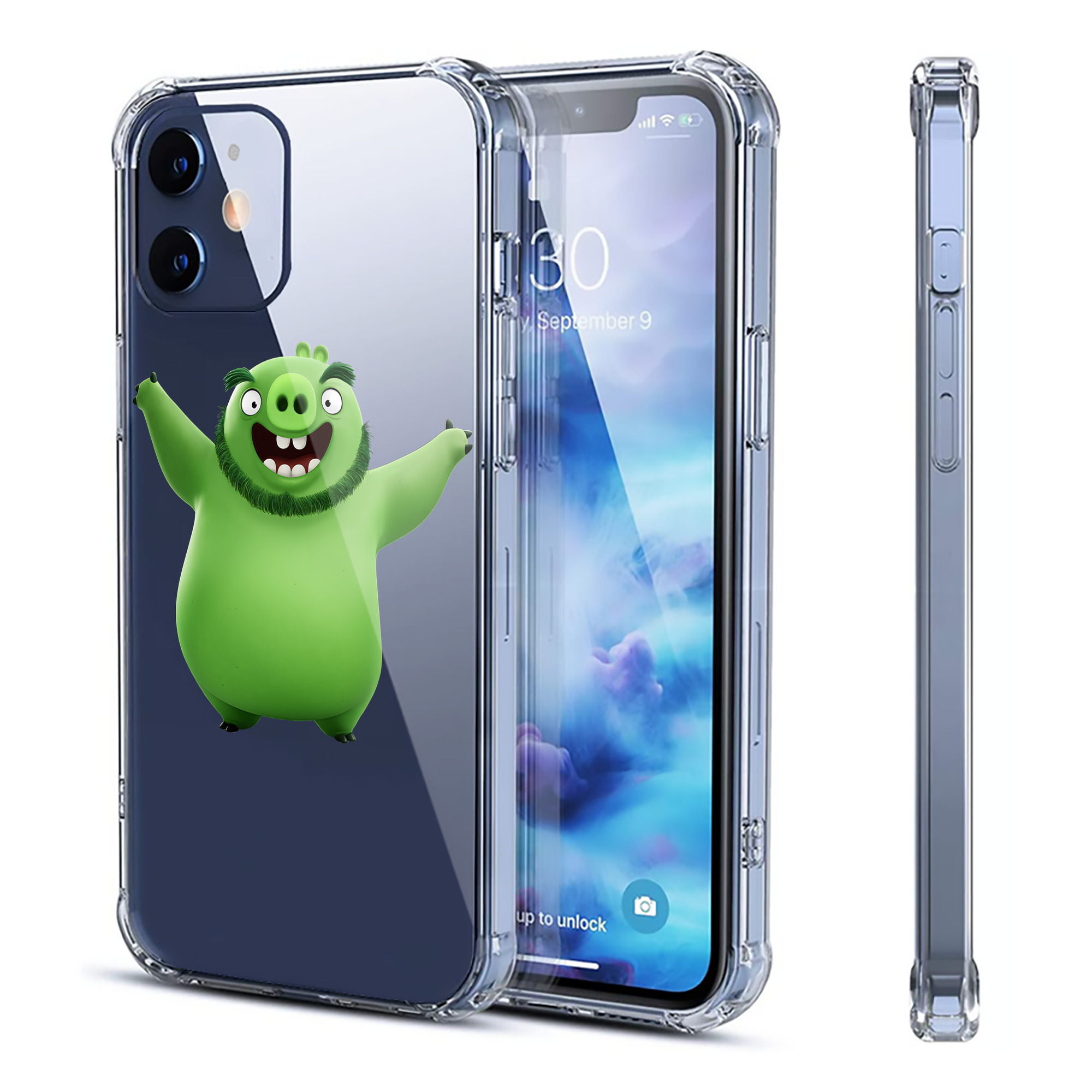 （画像用） Angry Birds アングリーバード 【iPhone 12シリーズ対応】透明スマホケース（クリアソフトケース）